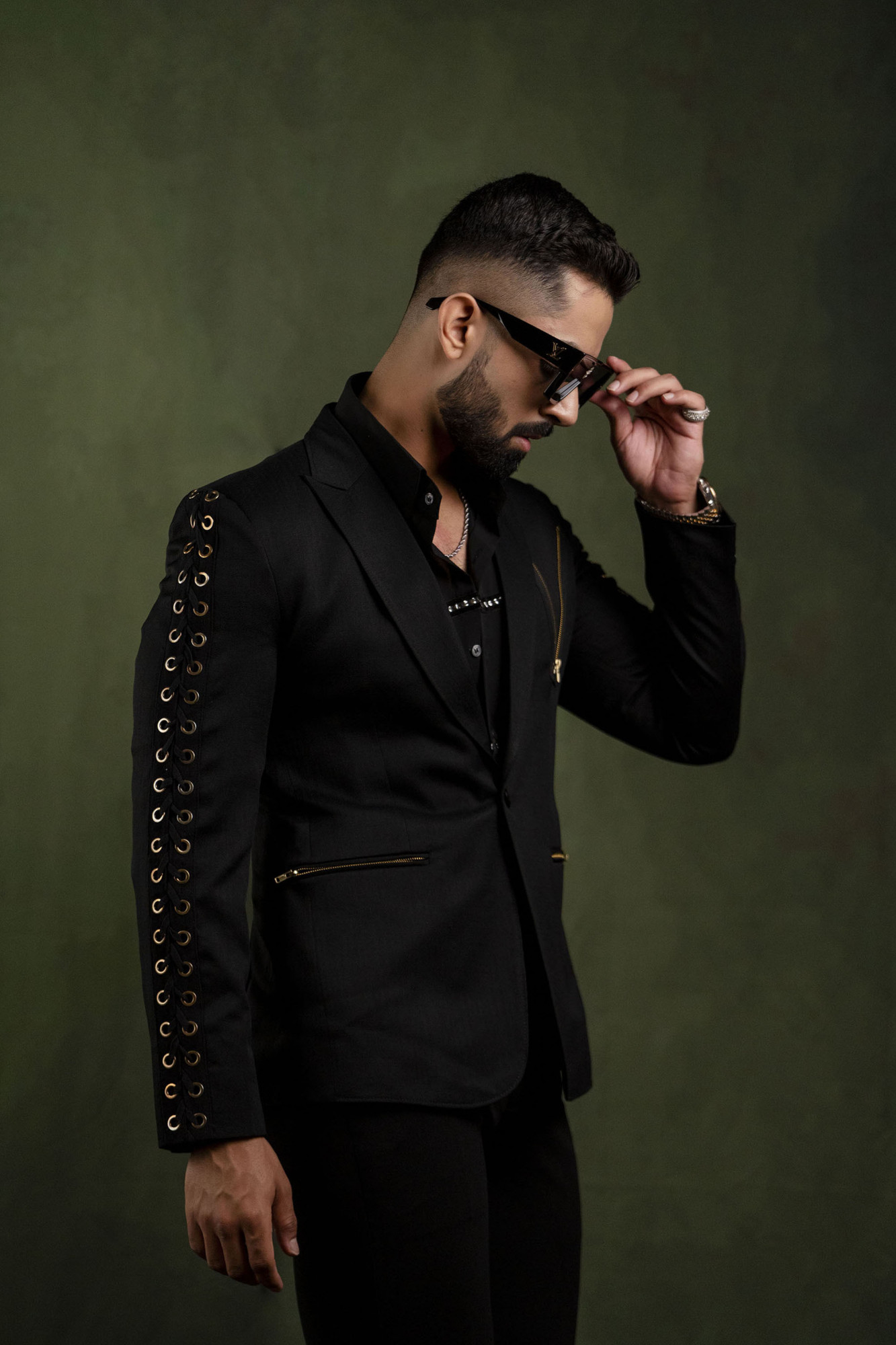 Motif Chained Blazer In Black