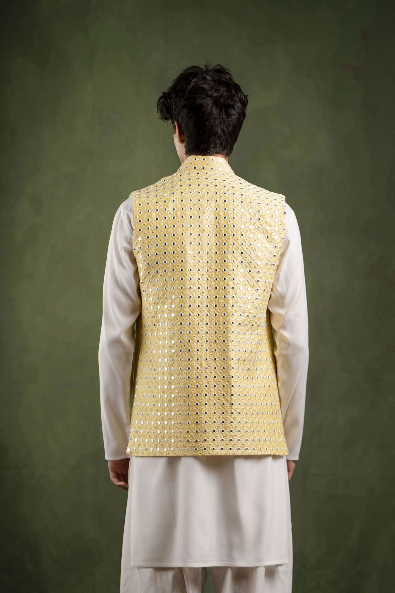 Mirror Work Jacket In Yellow
