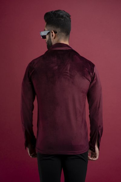 Wine Velvet Shirt