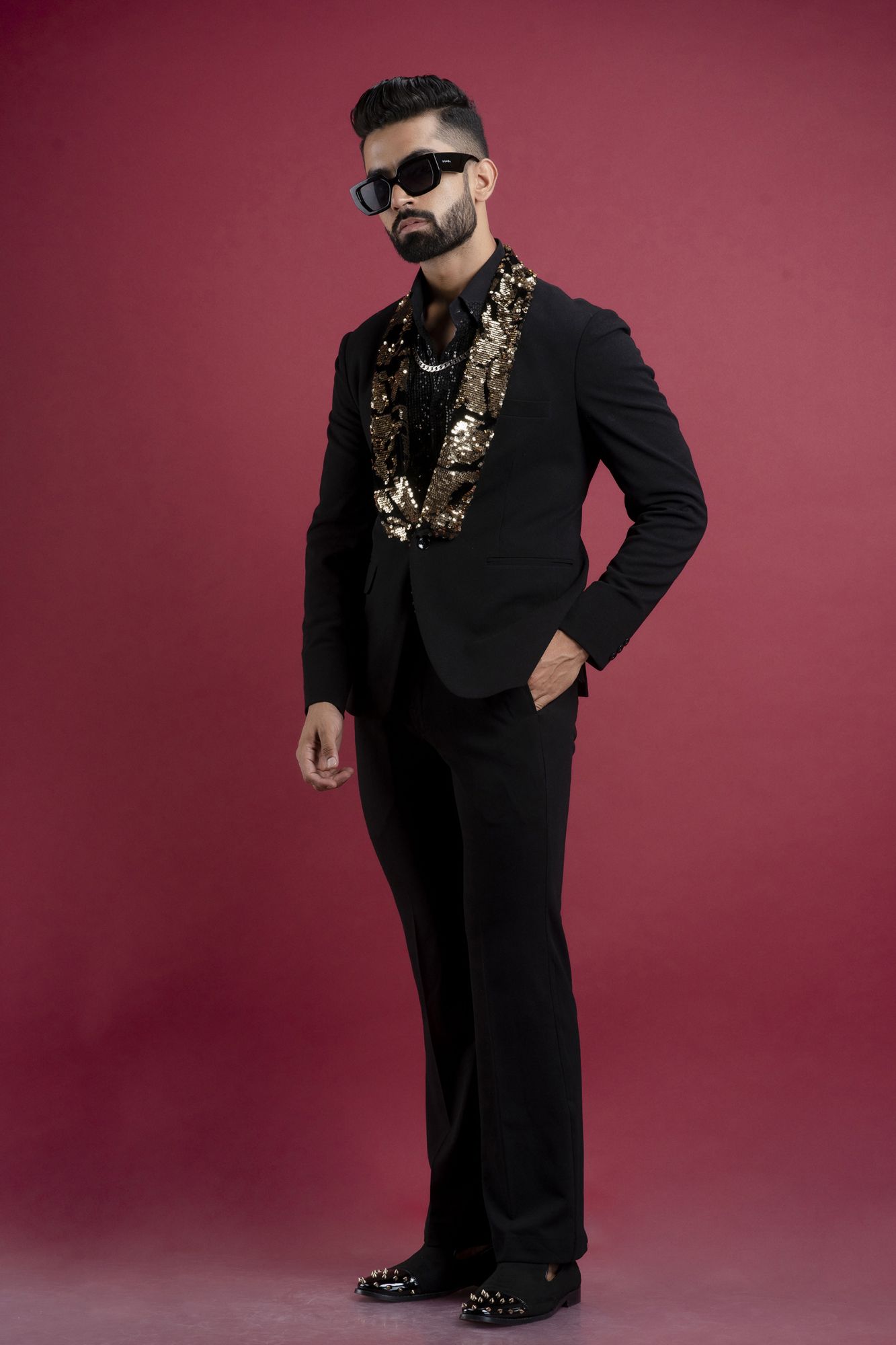 Gold Sequin Blazer