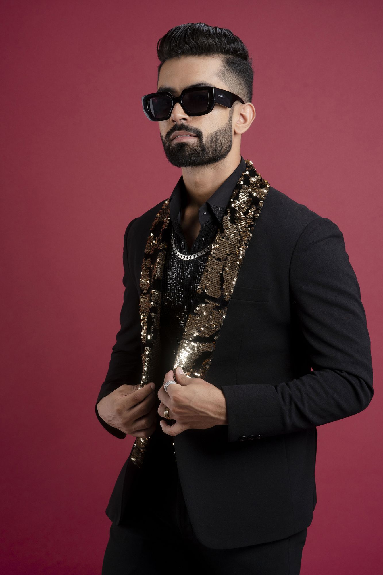 Gold Sequin Blazer