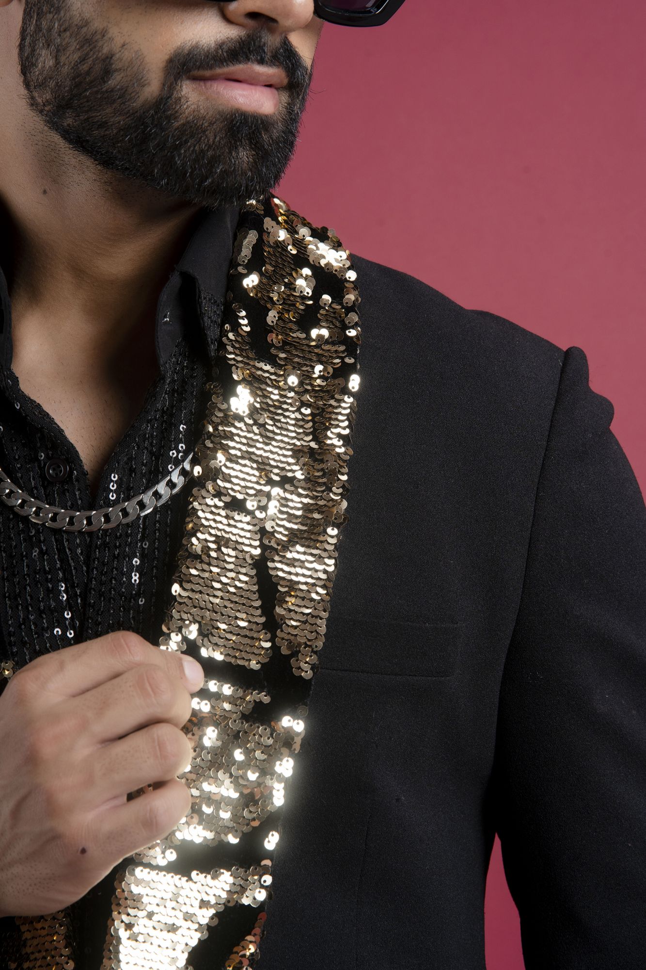 Gold Sequin Blazer