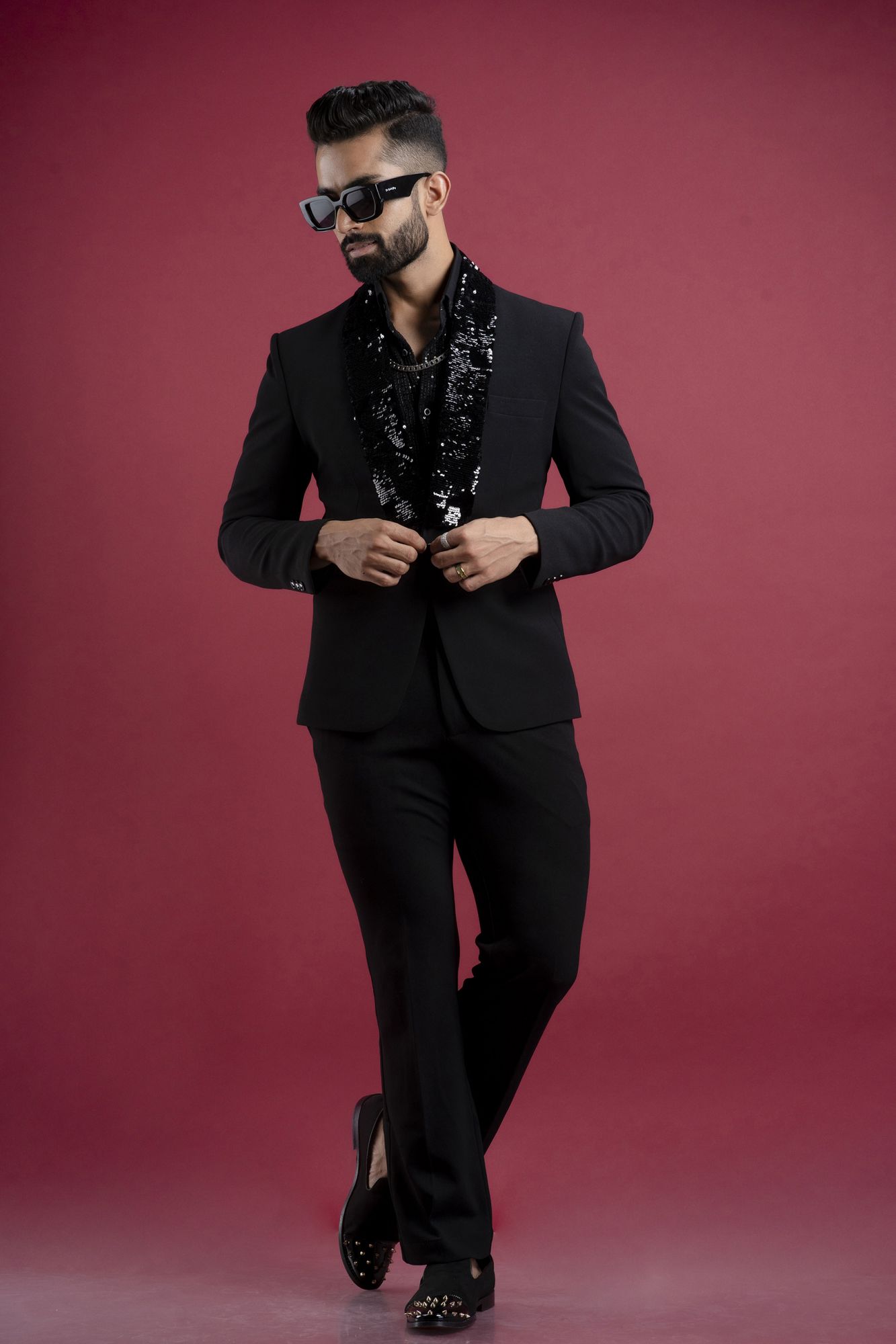 Black Sequin Blazer