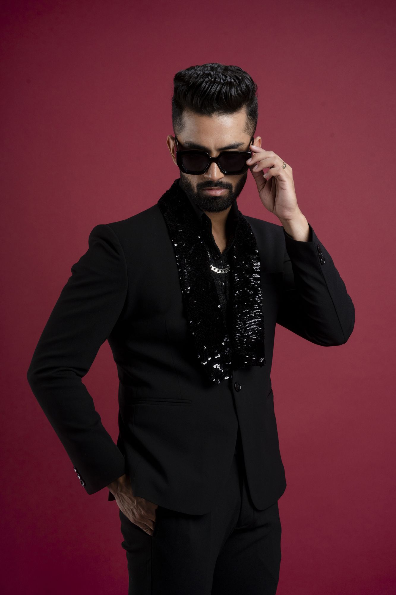 Black Sequin Blazer