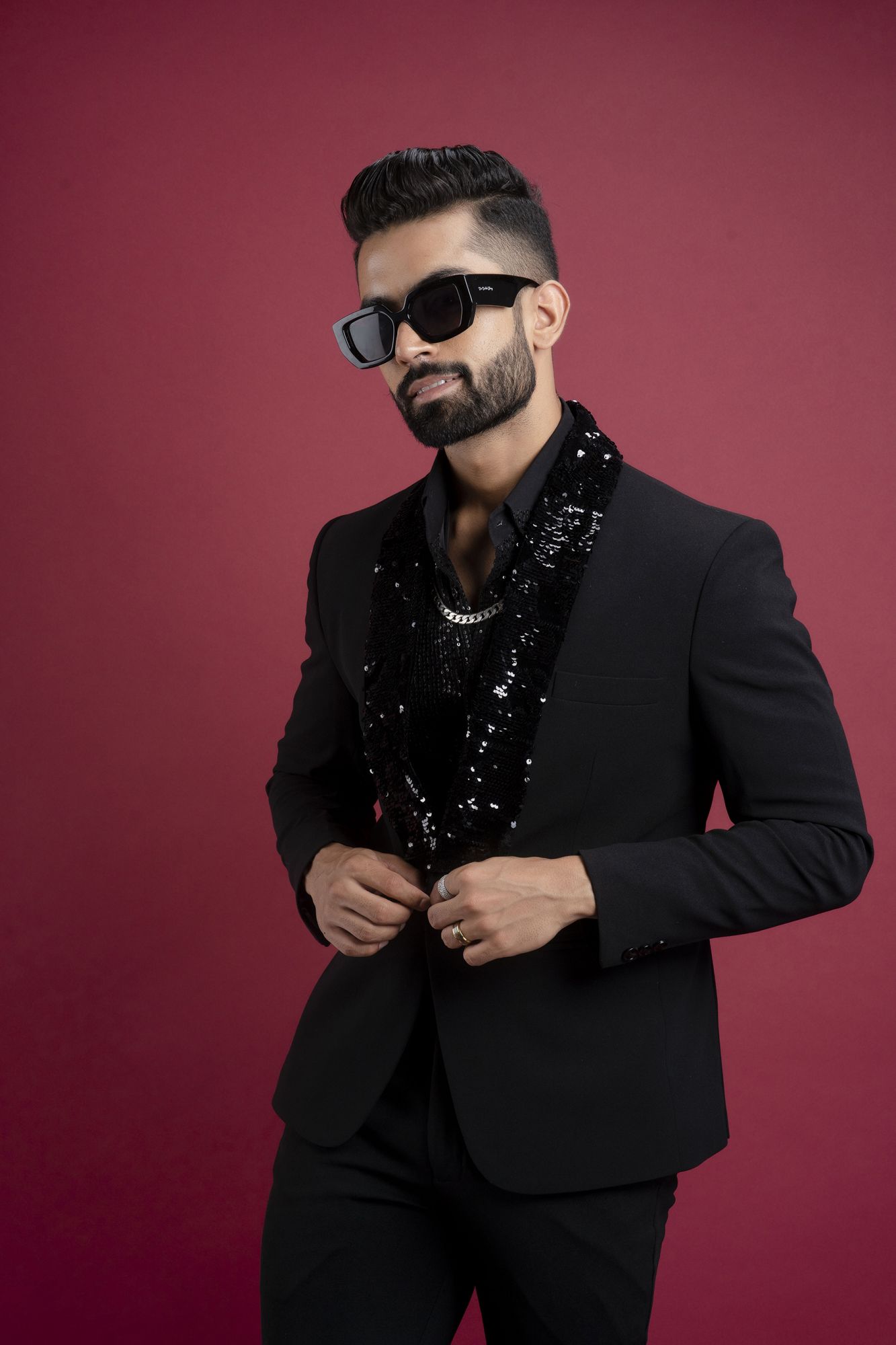 Black Sequin Blazer