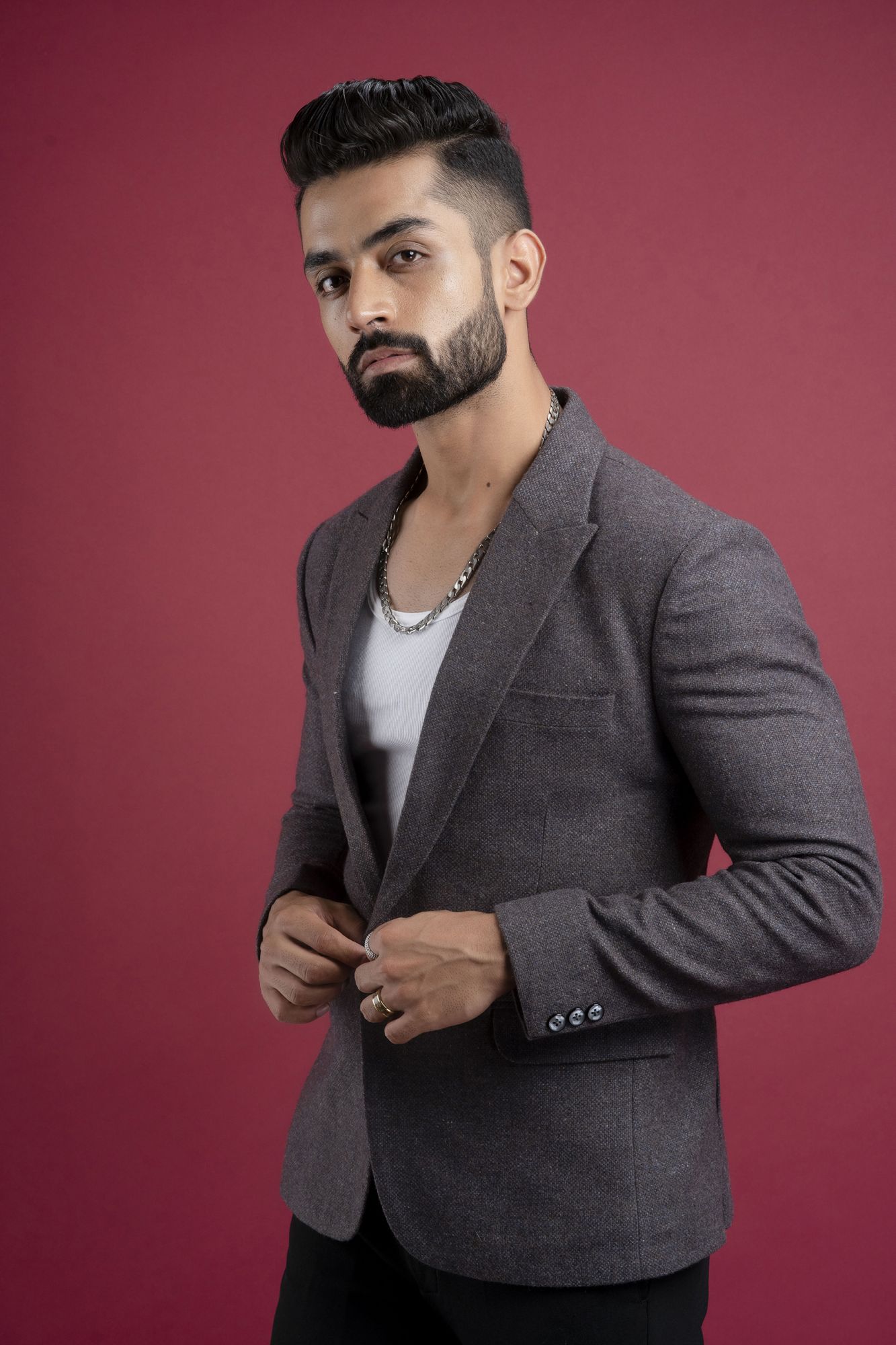 Grey Woolen Blazer