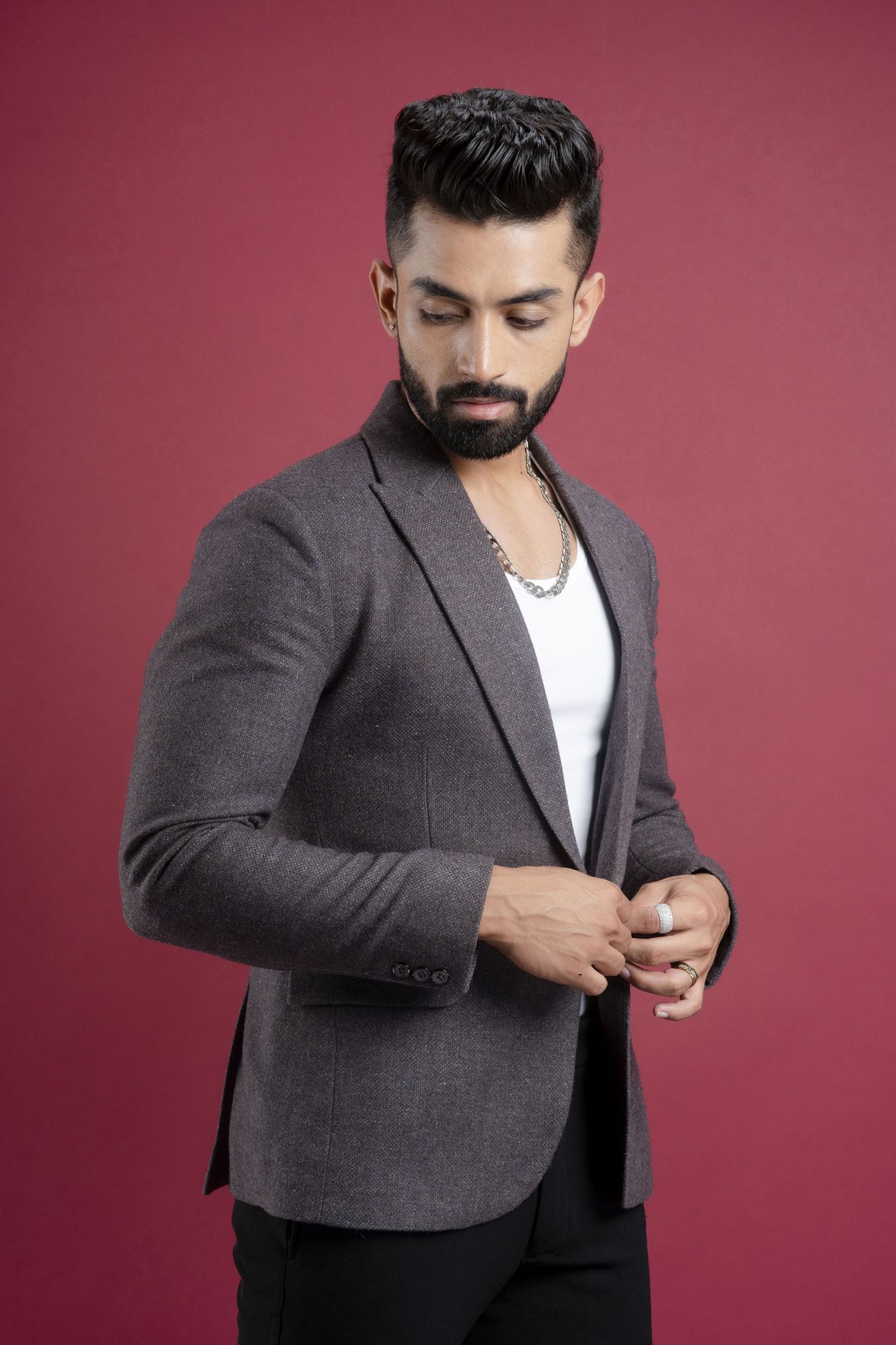 Grey Woolen Blazer