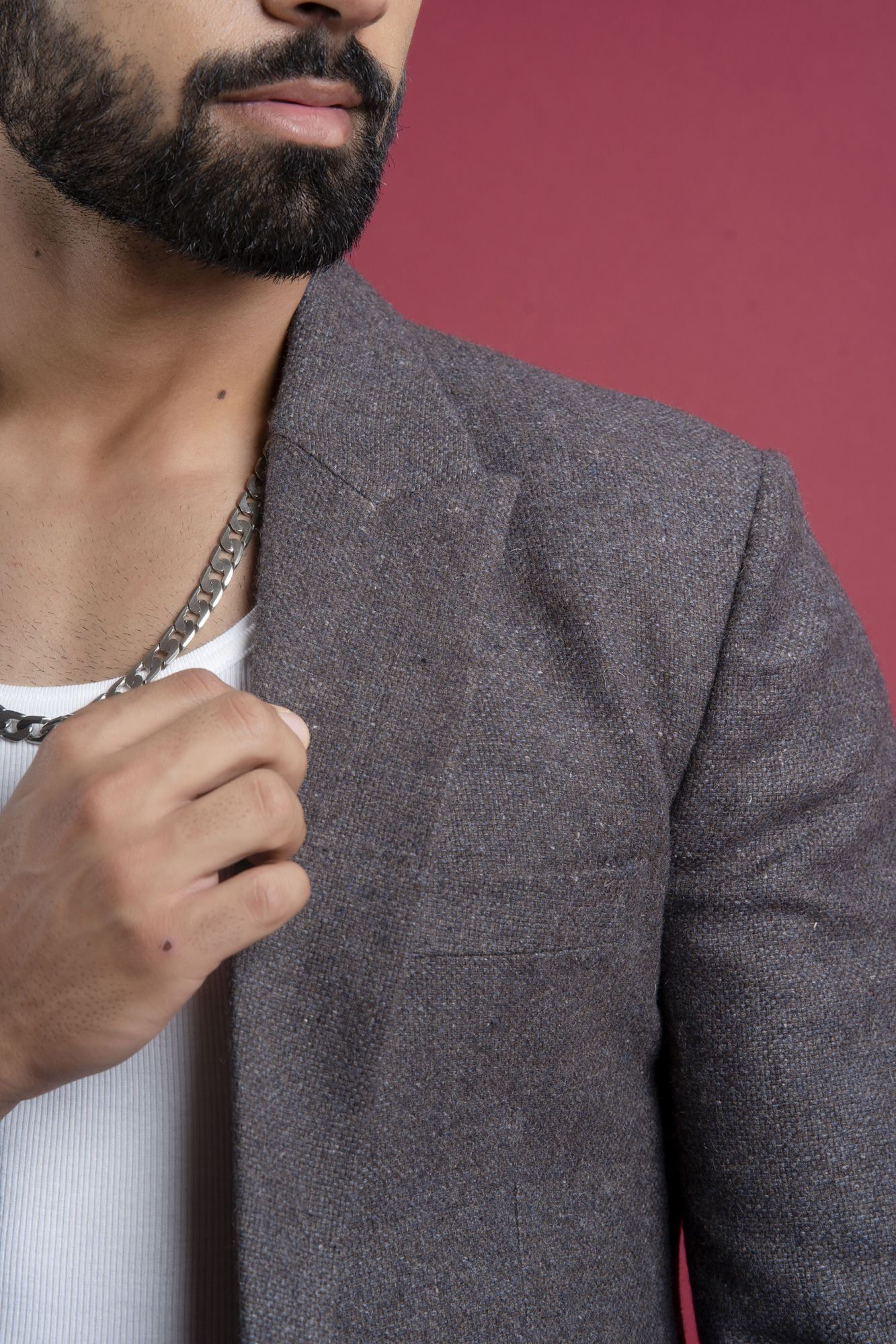 Grey Woolen Blazer