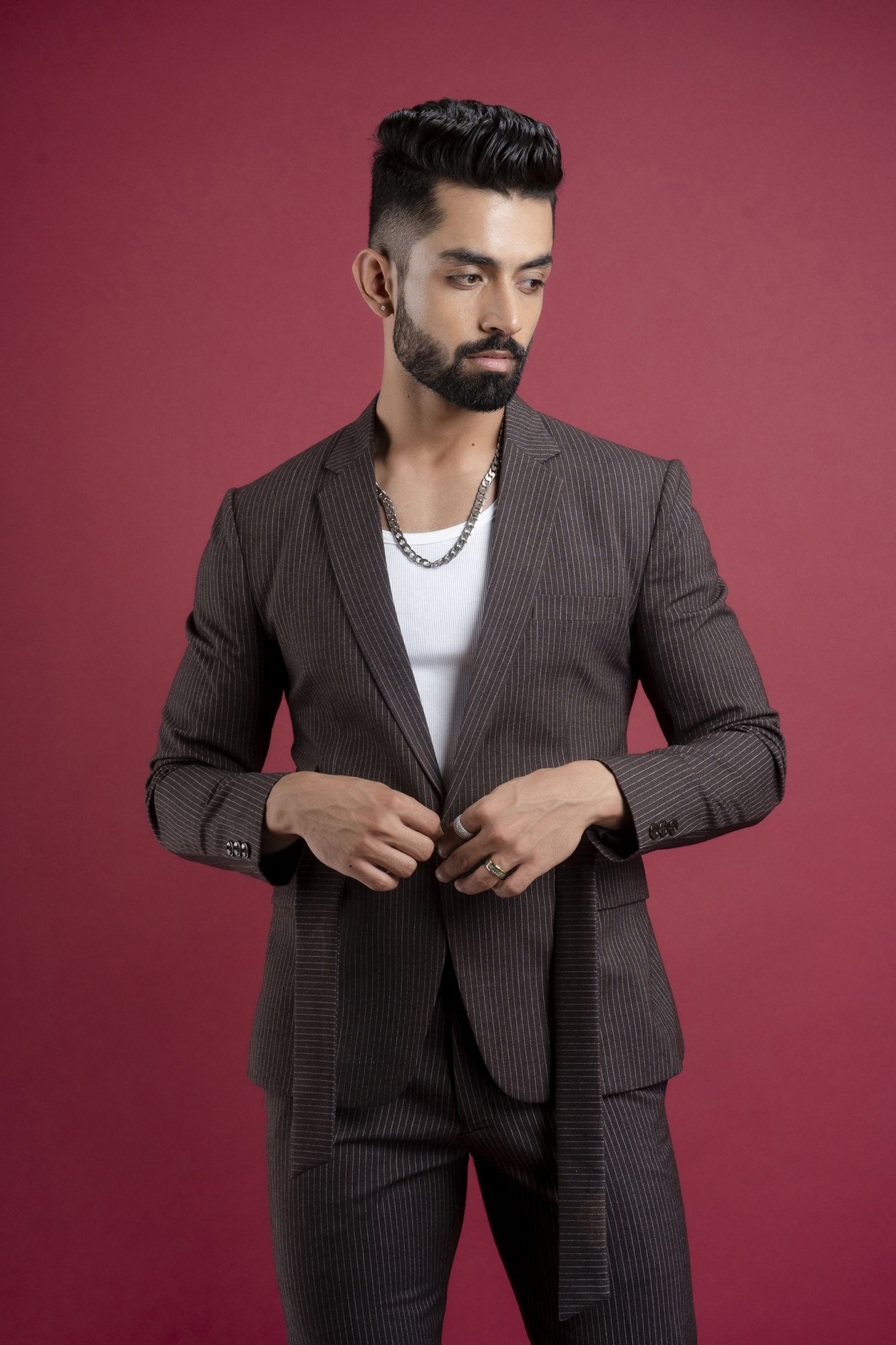 Striped Cotton Blazer