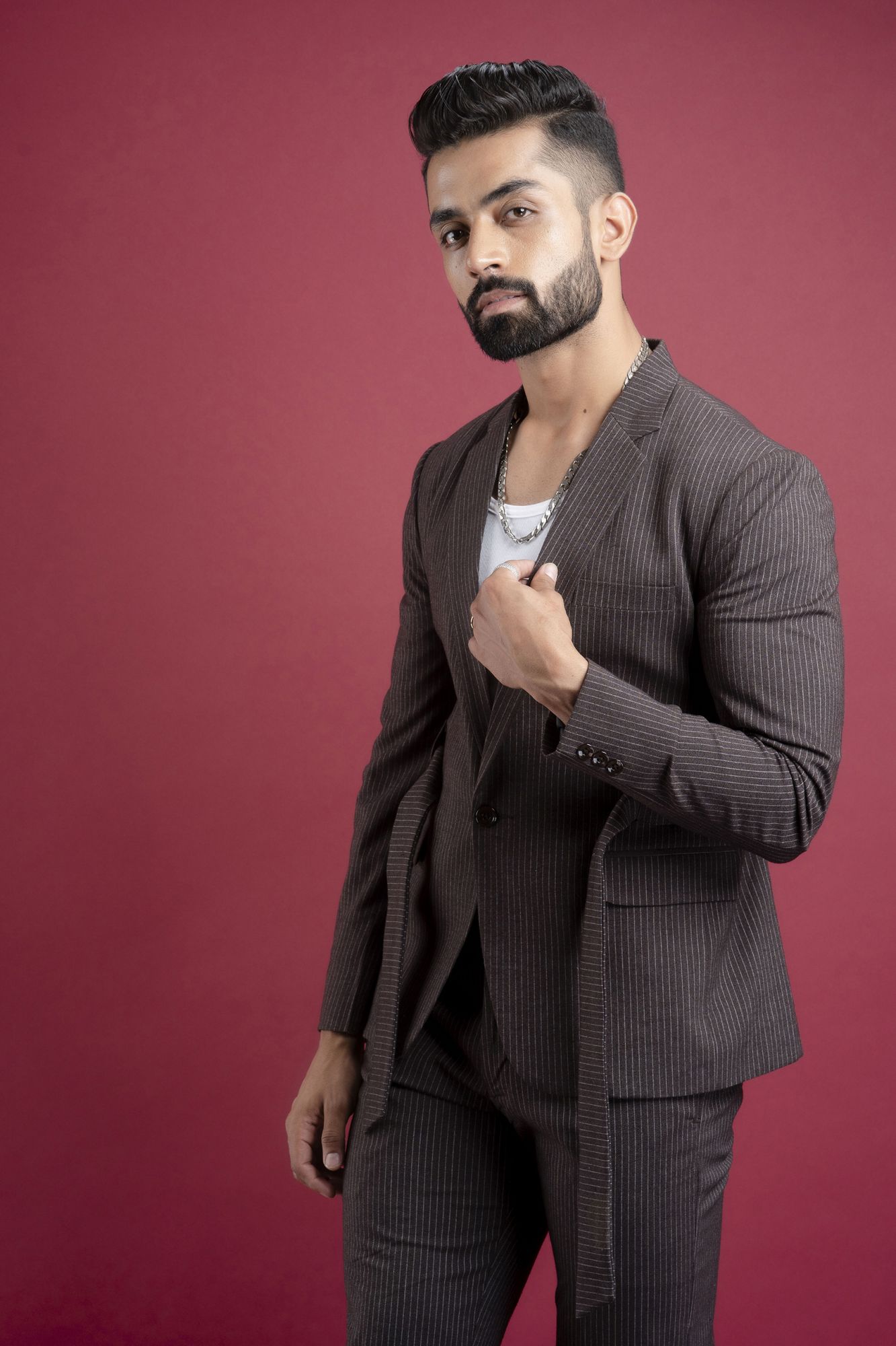 Striped Cotton Blazer