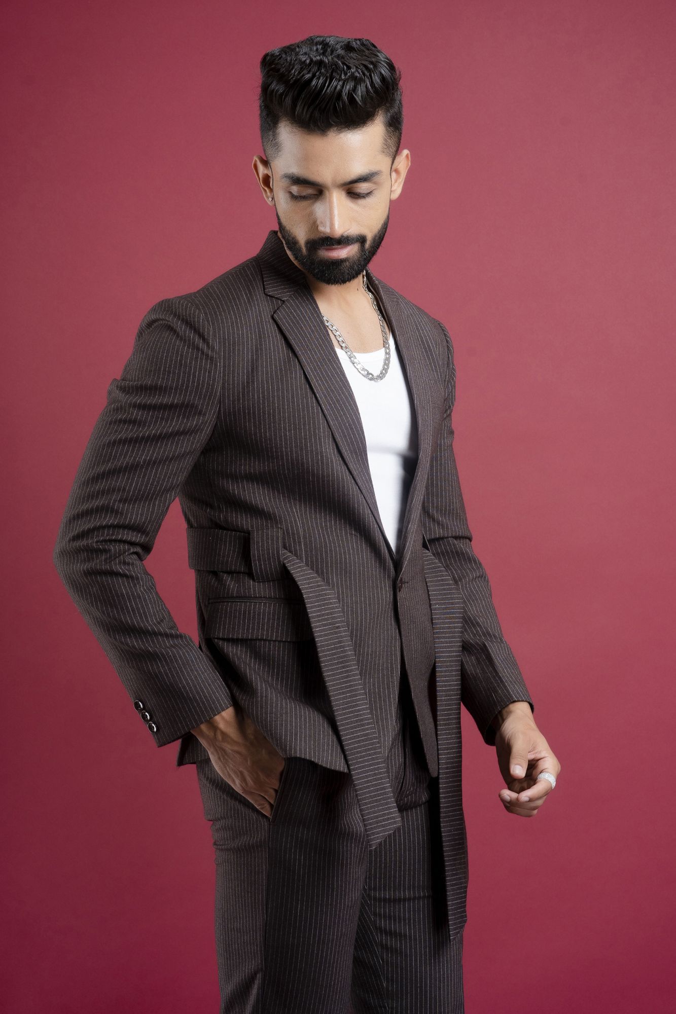 Striped Cotton Blazer