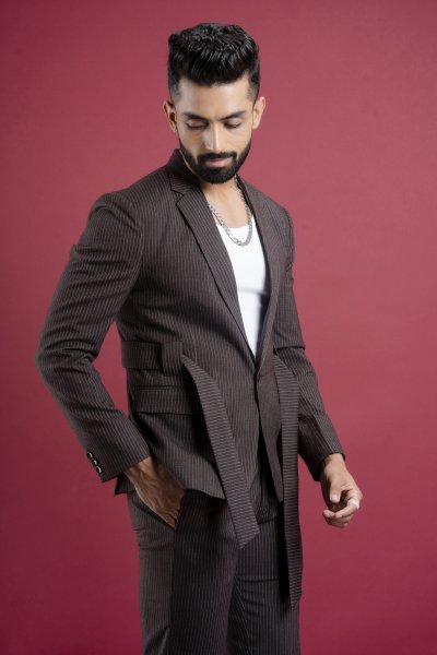 Striped Cotton Blazer