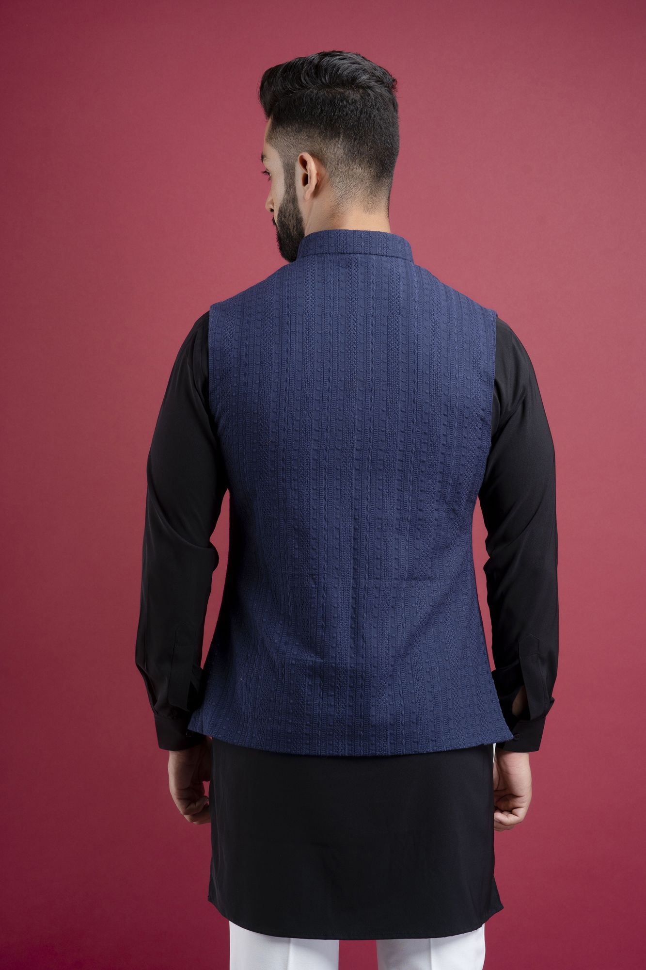 Embroidered Jacket In Blue