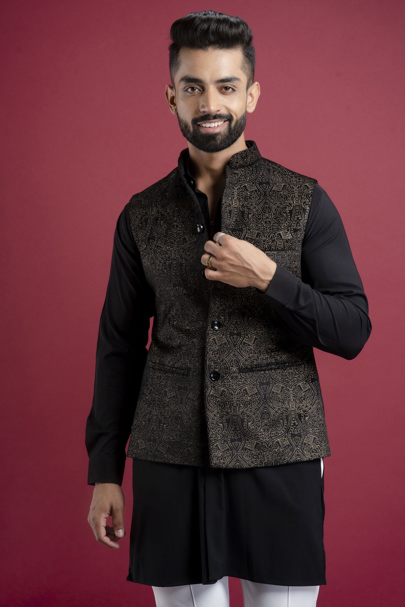 Printed Velvet Jacket