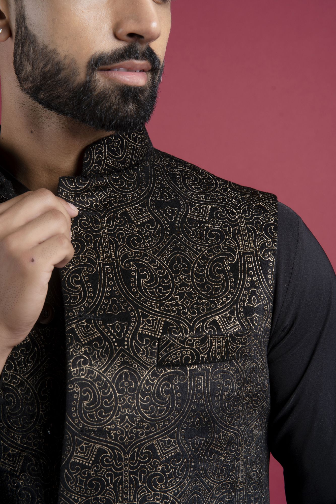 Printed Velvet Jacket