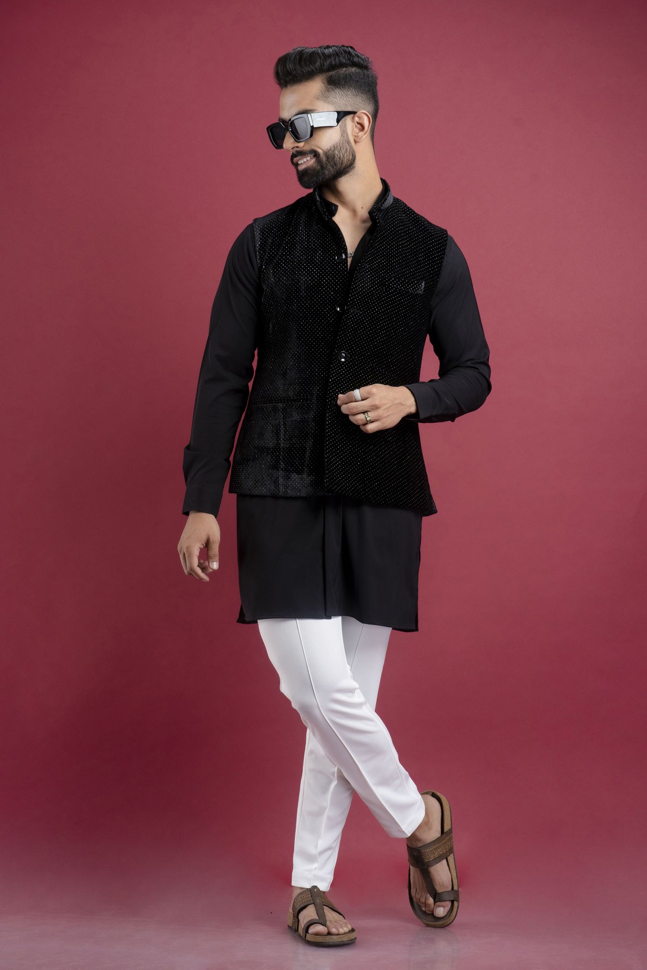 Dotted Velvet Jacket