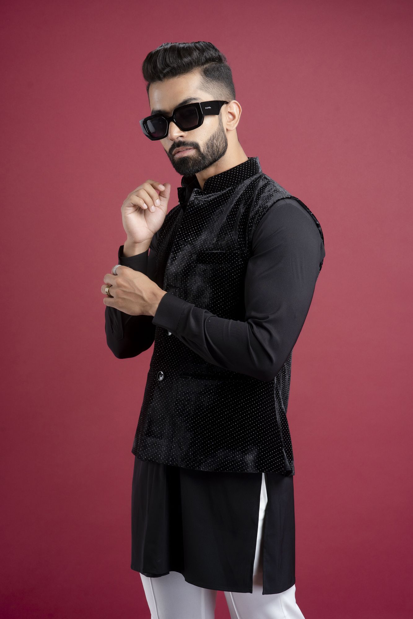 Dotted Velvet Jacket