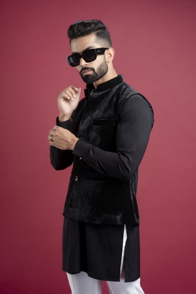 Dotted Velvet Jacket
