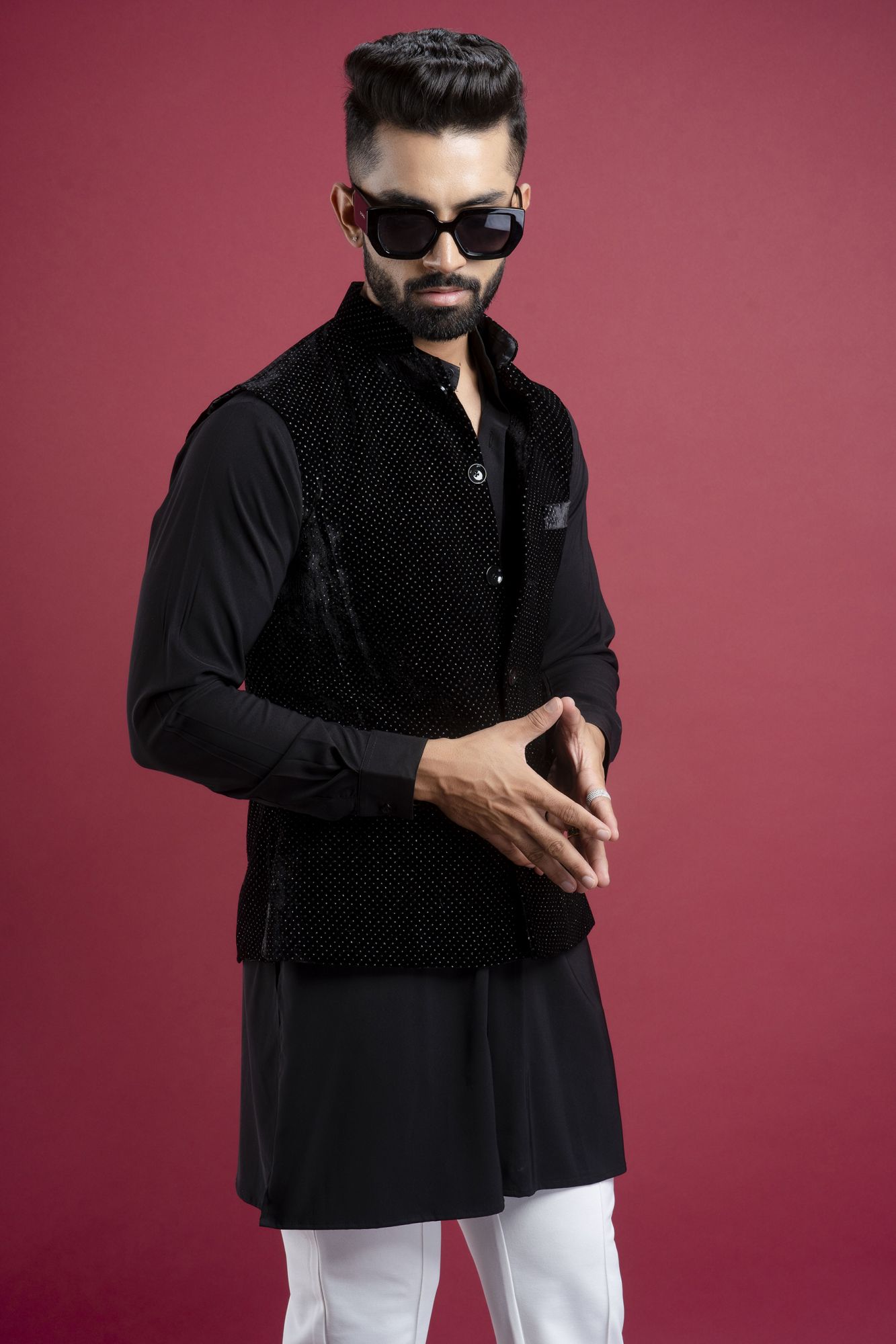 Dotted Velvet Jacket