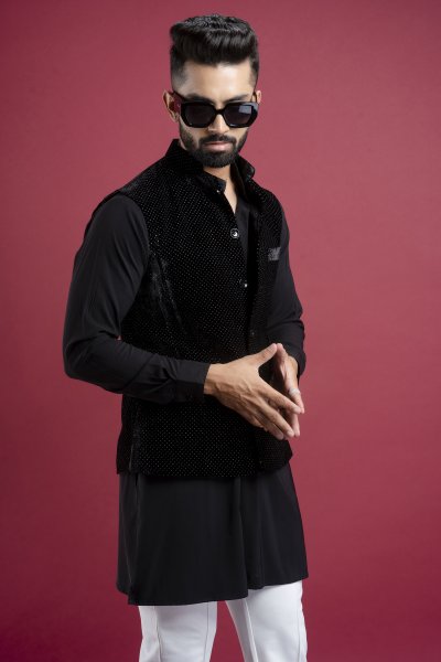 Dotted Velvet Jacket
