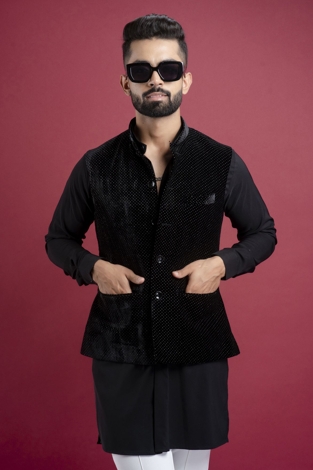 Dotted Velvet Jacket