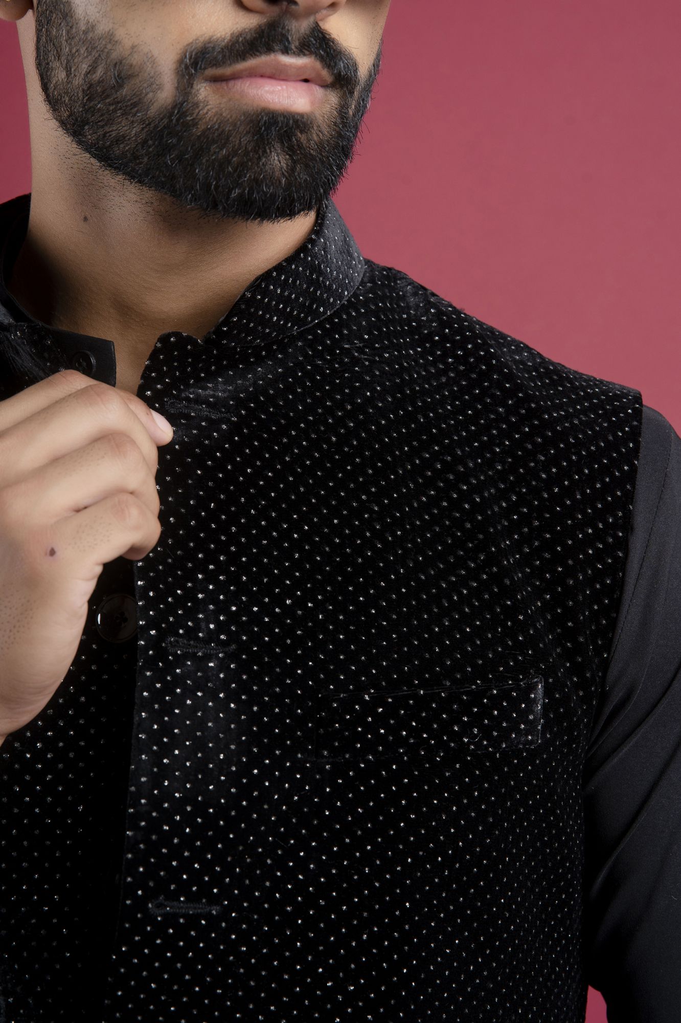 Dotted Velvet Jacket