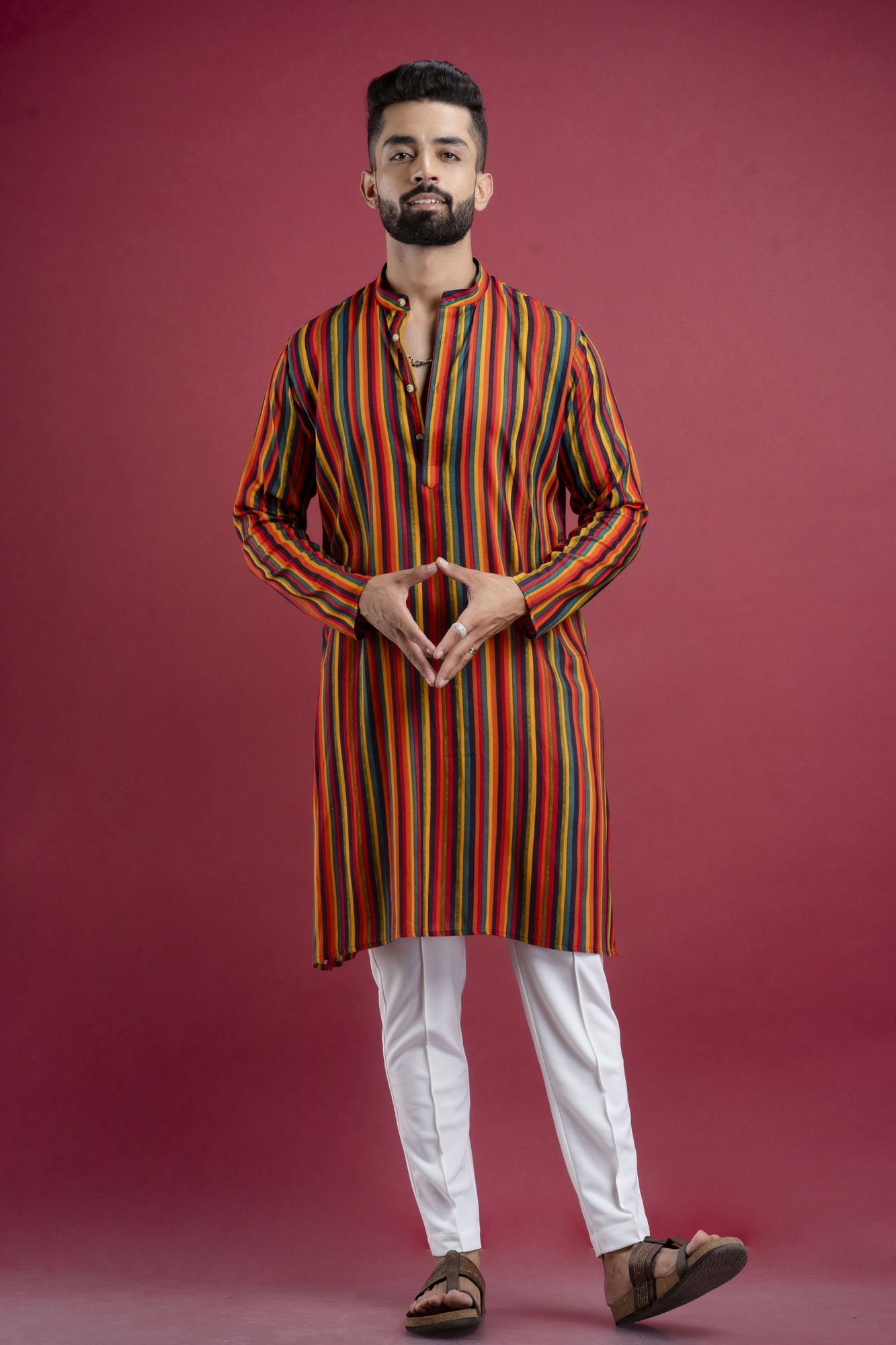 Multicolor Striped Kurta