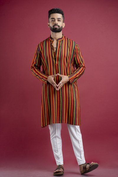 Multicolor Striped Kurta