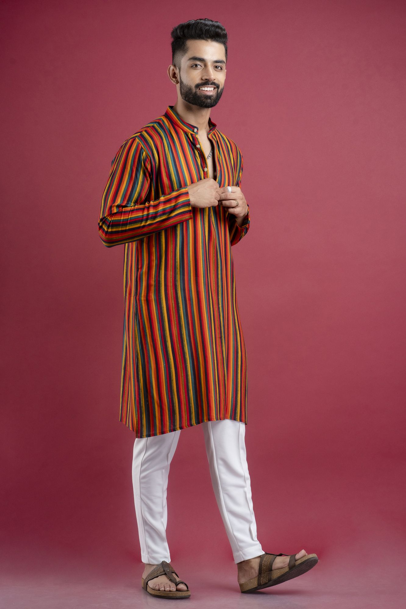 Multicolor Striped Kurta