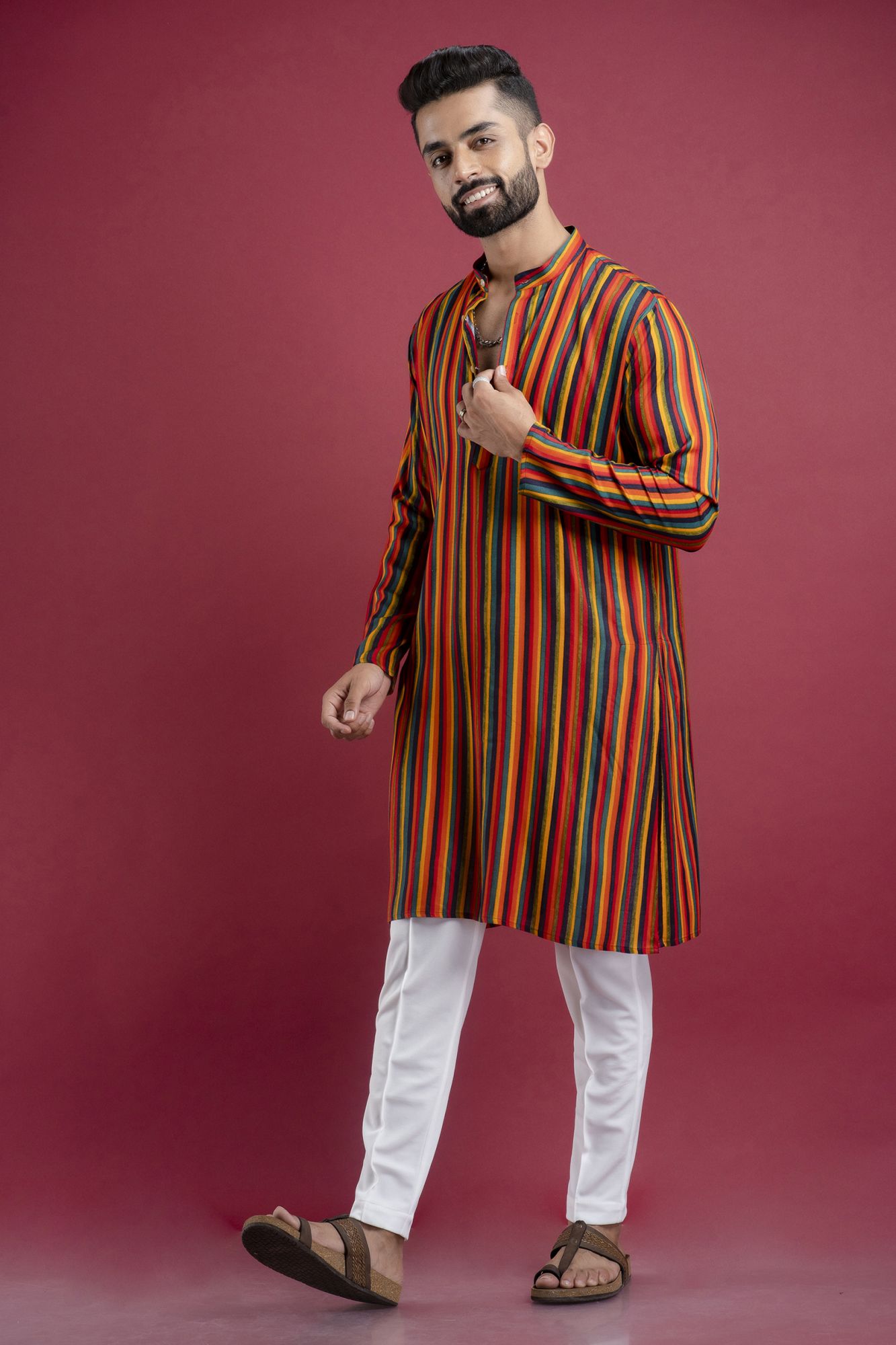 Multicolor Striped Kurta