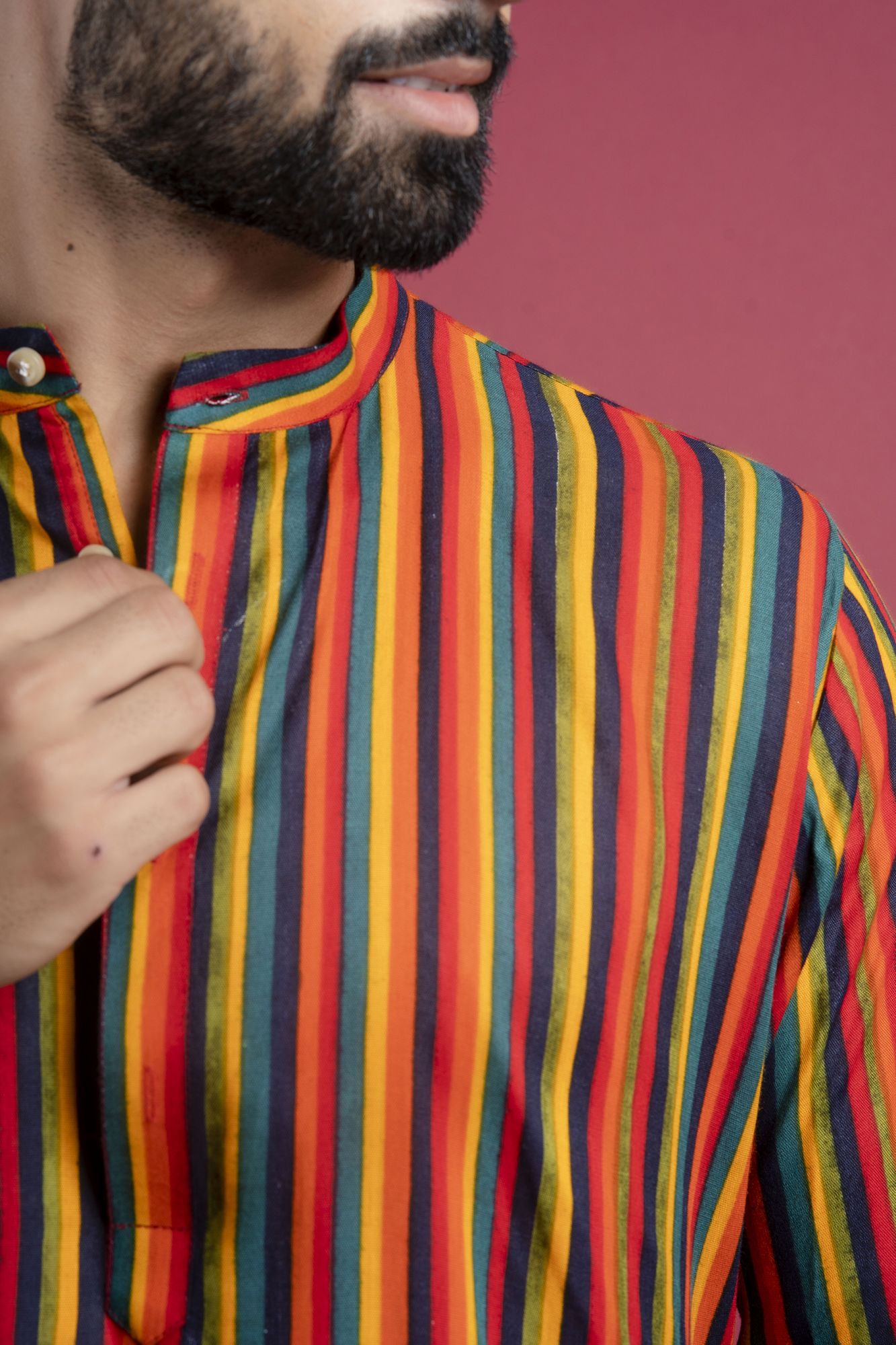 Multicolor Striped Kurta