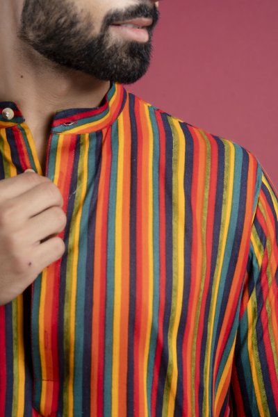 Multicolor Striped Kurta