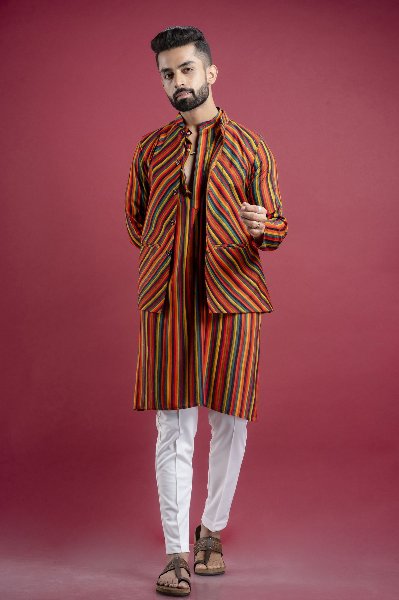 Multicolor Striped Kurta