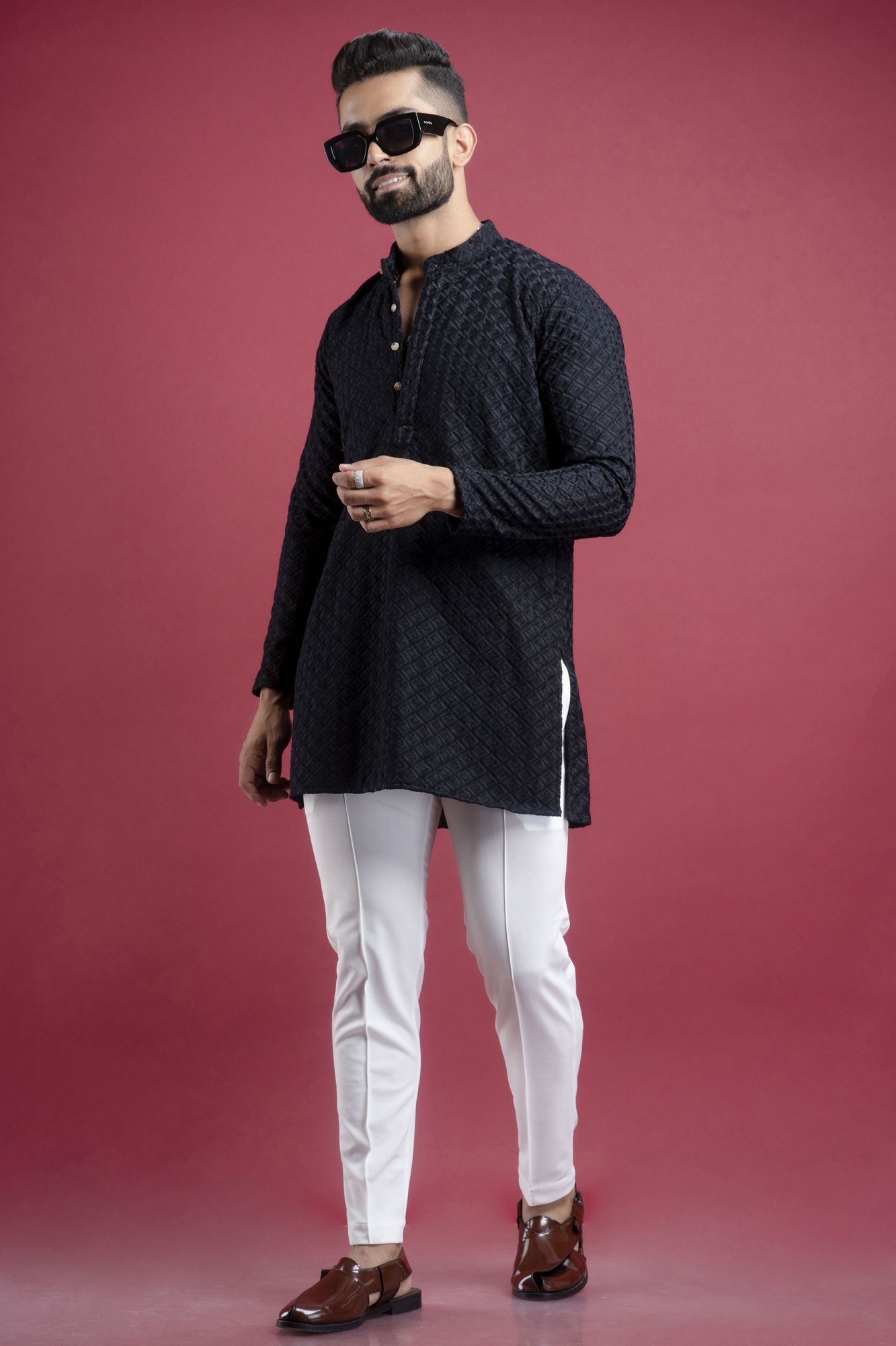 Black Chikan Kurta