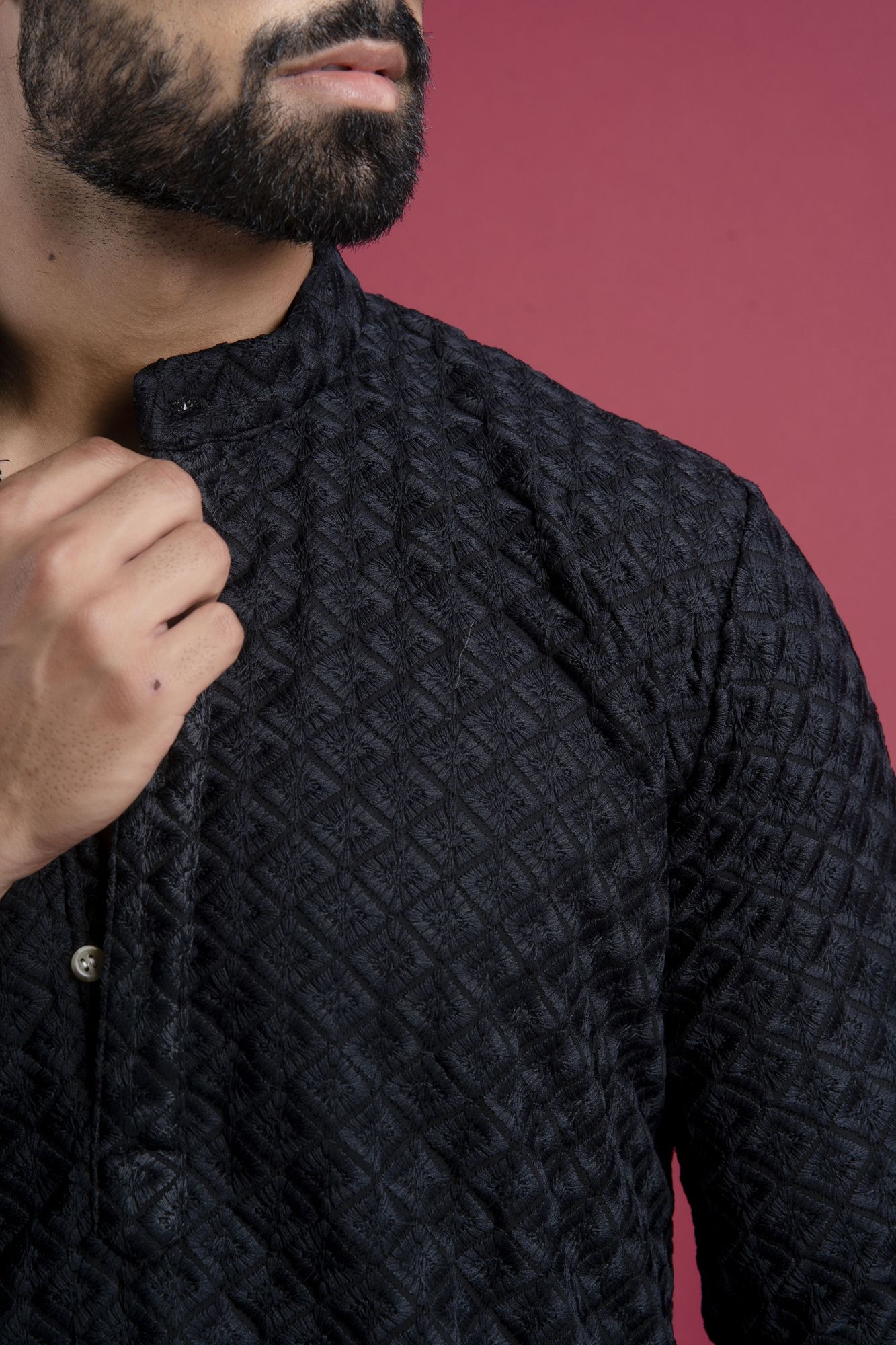 Black Chikan Kurta