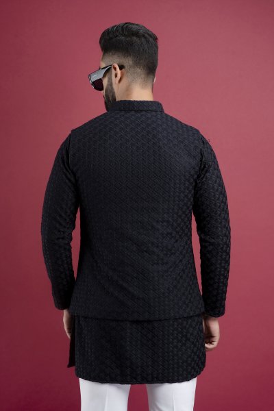 Black Chikan Jacket