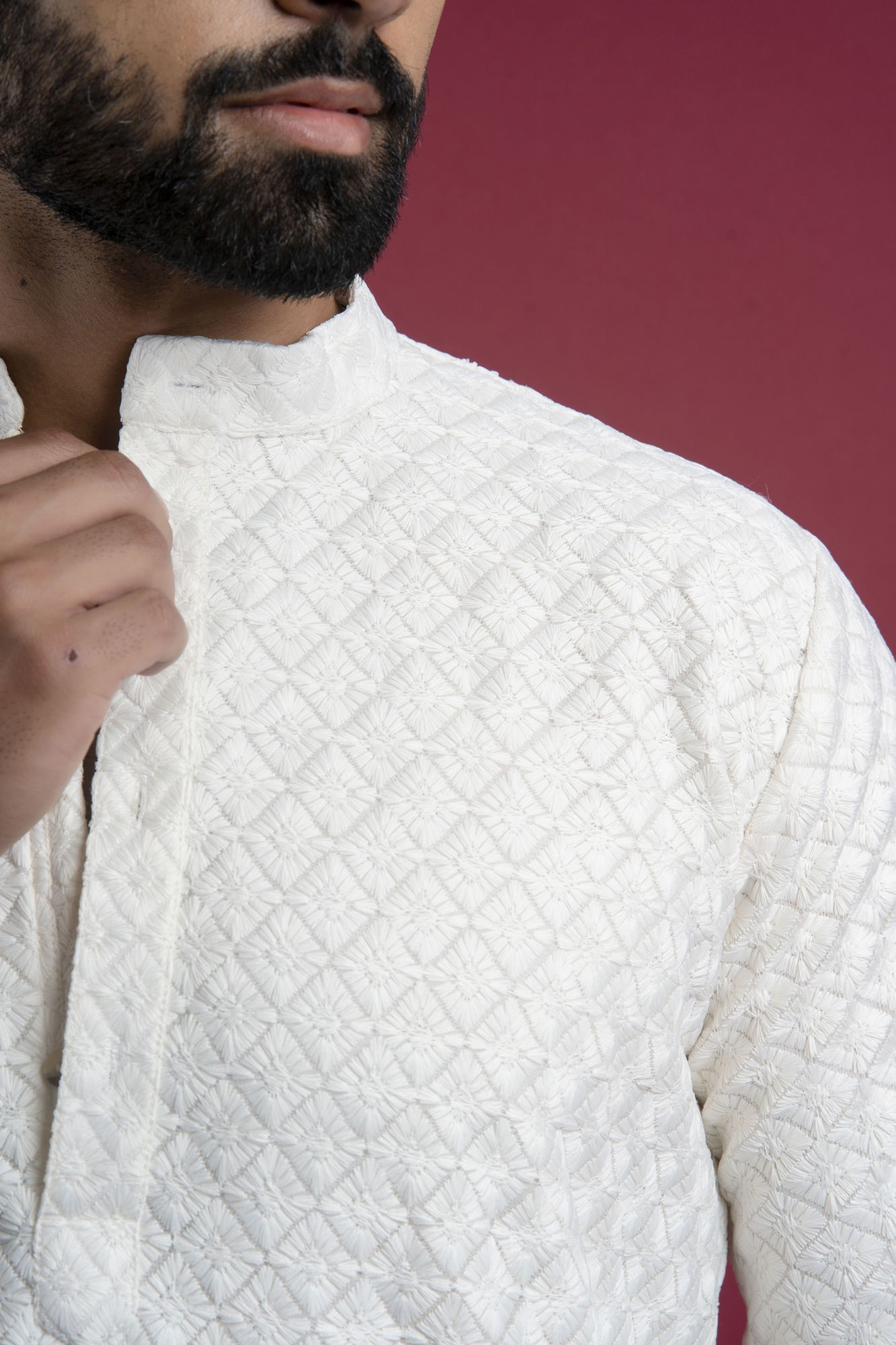 White Chikan Jacket