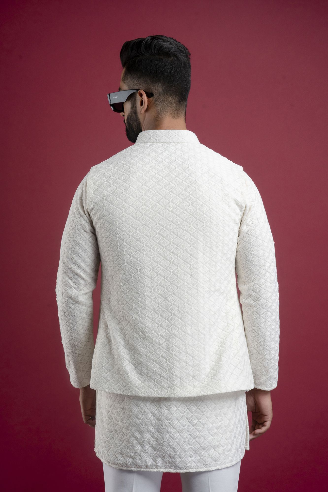 White Chikan Jacket