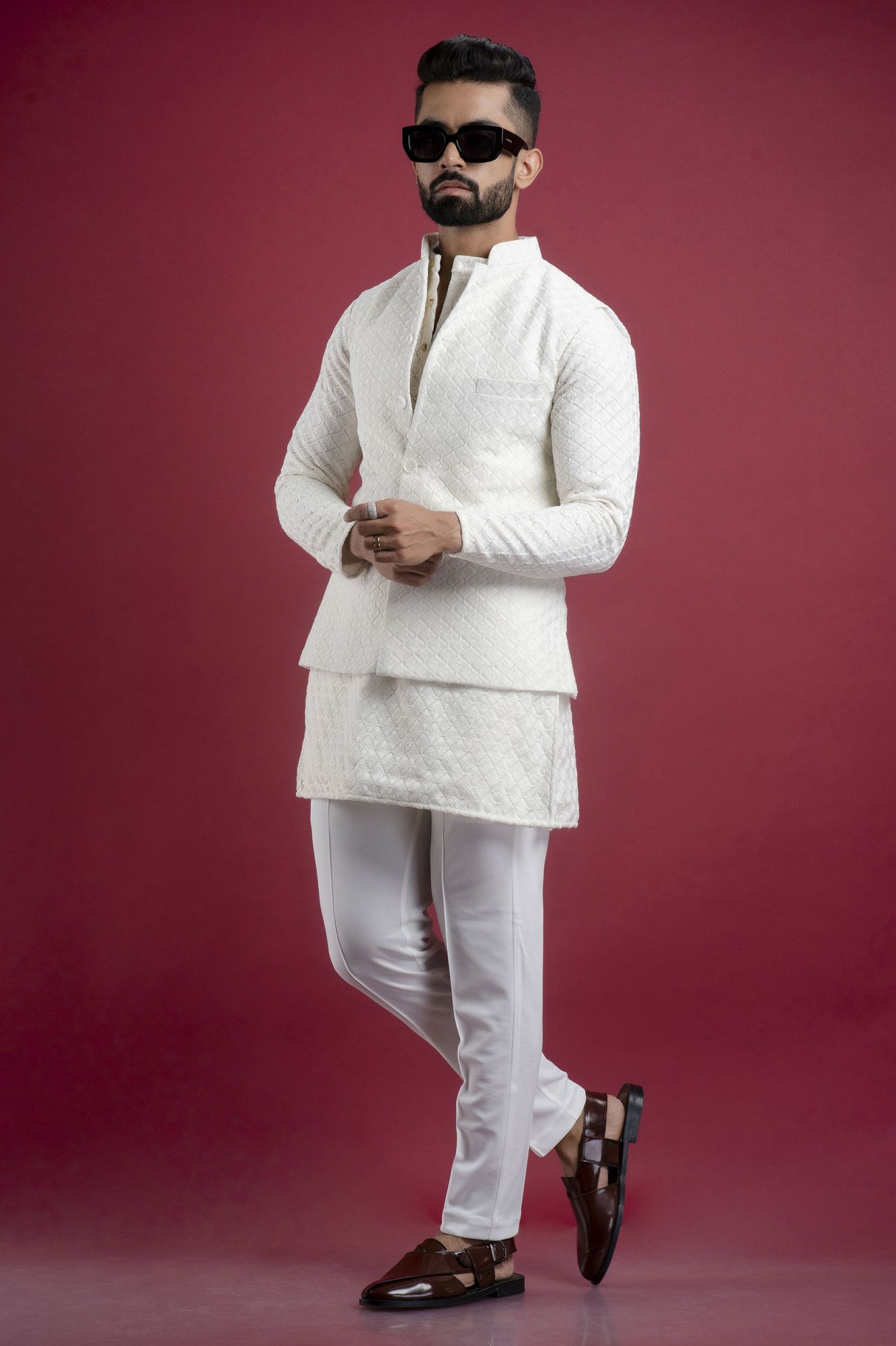 White Chikan Kurta