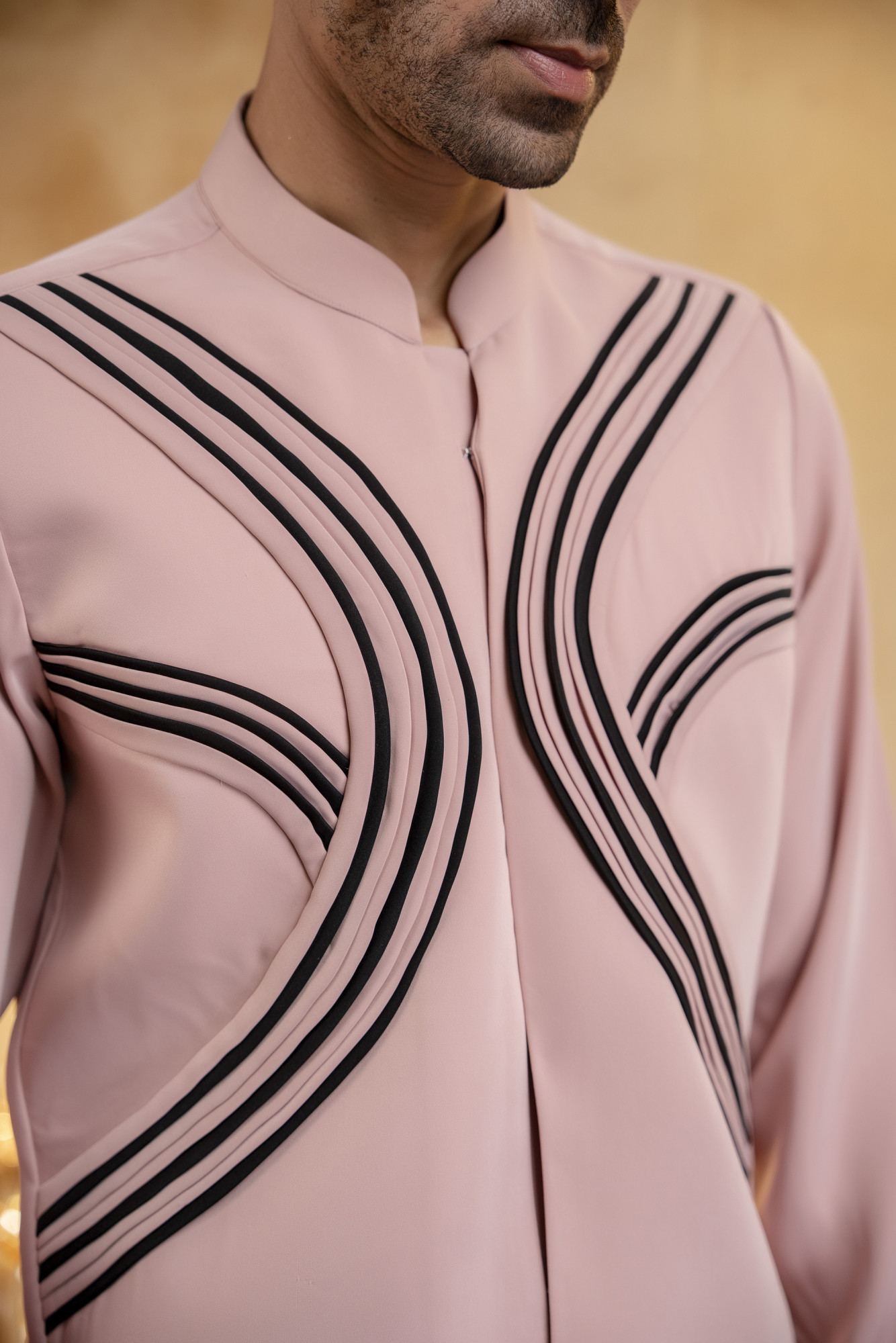 Pintex Layered Shacket In Pink
