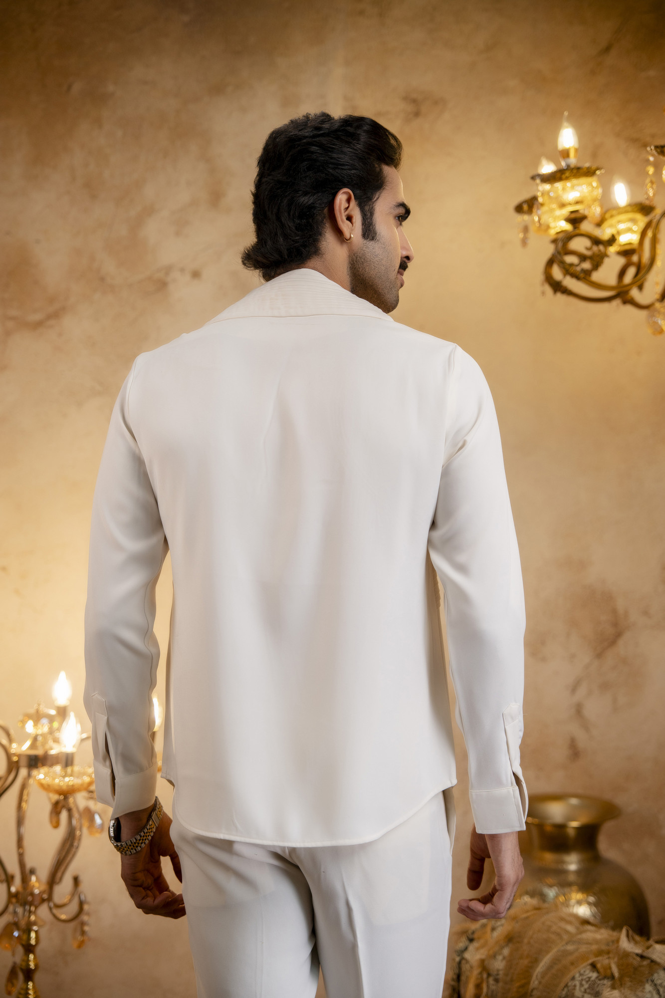 Pintex Layered Shacket In Off-White