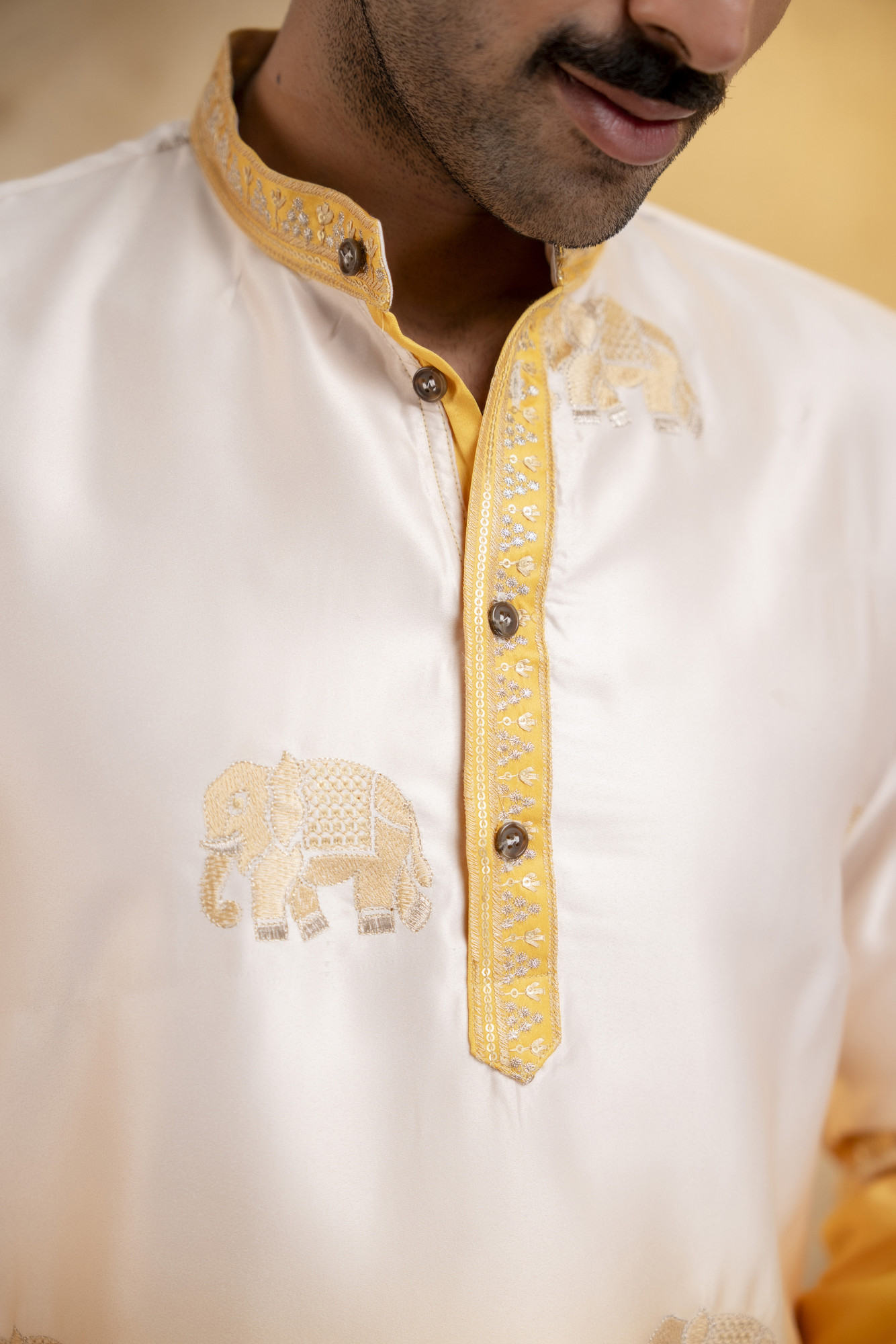 Ombre Kurta In Yellow