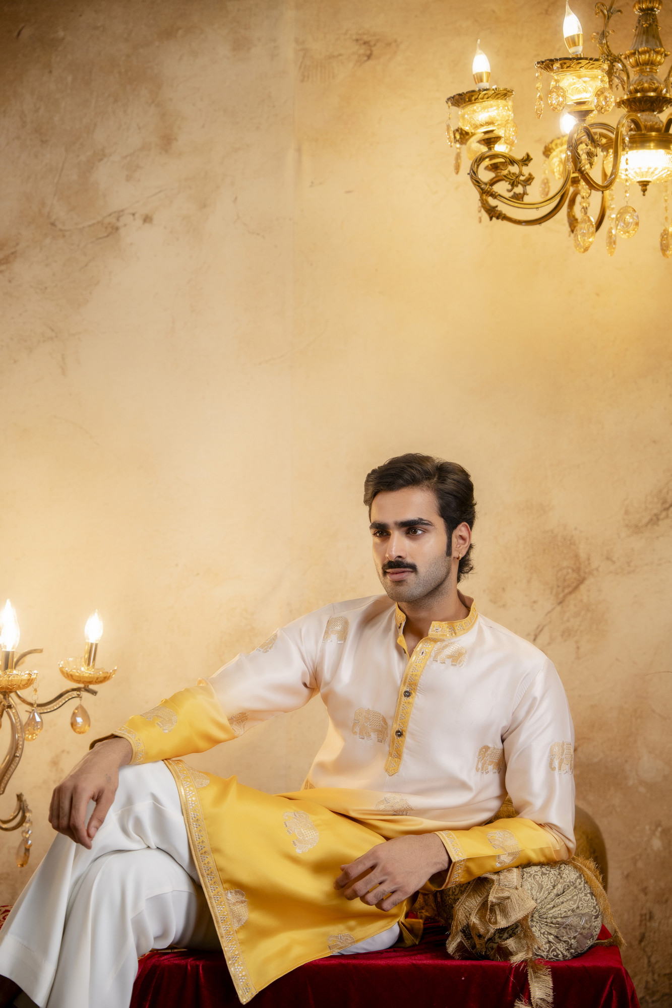 Ombre Kurta In Yellow