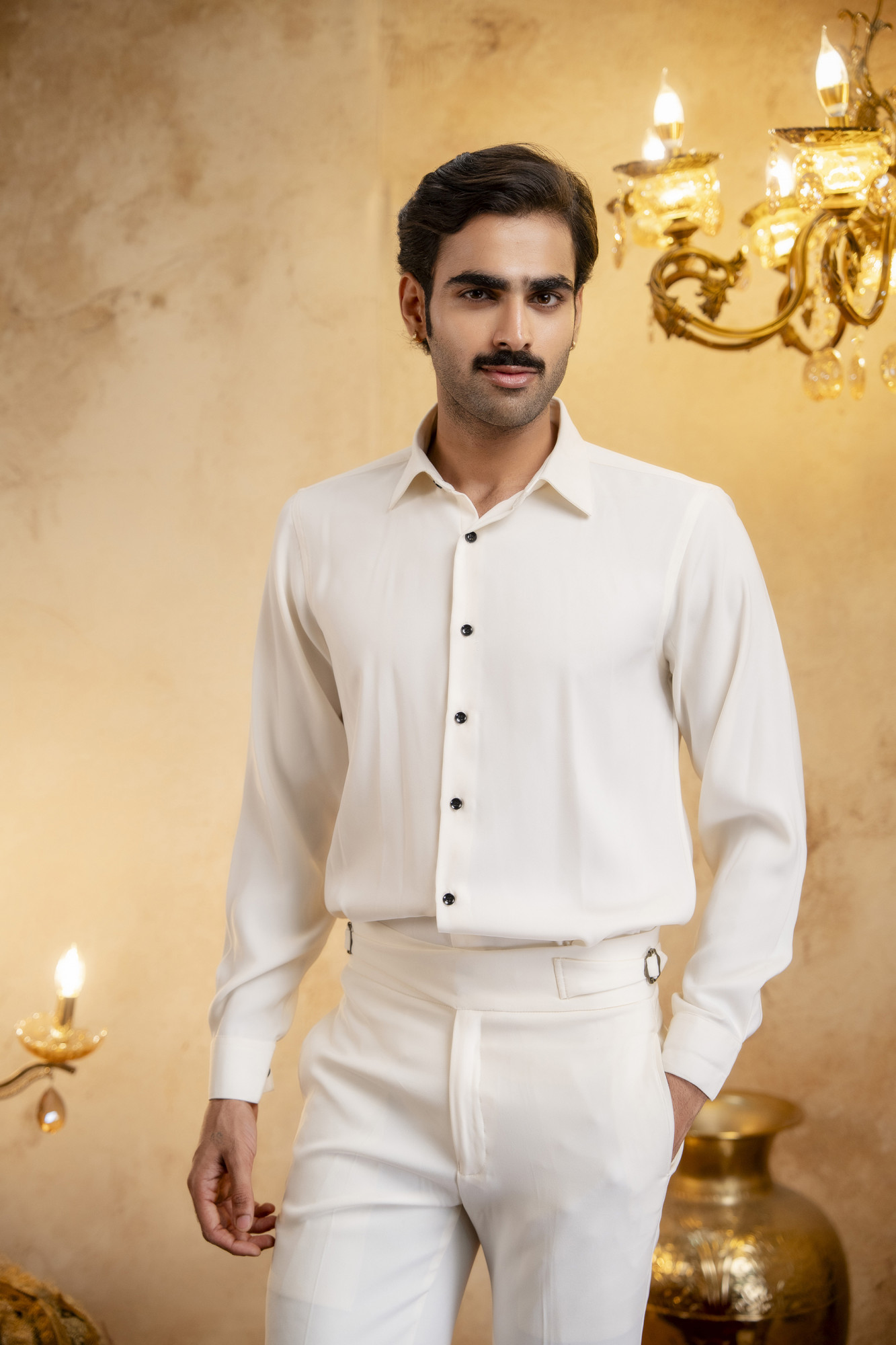 Classic Japanese Shirt In Off-White