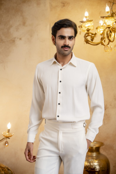Classic Japanese Shirt In Off-White