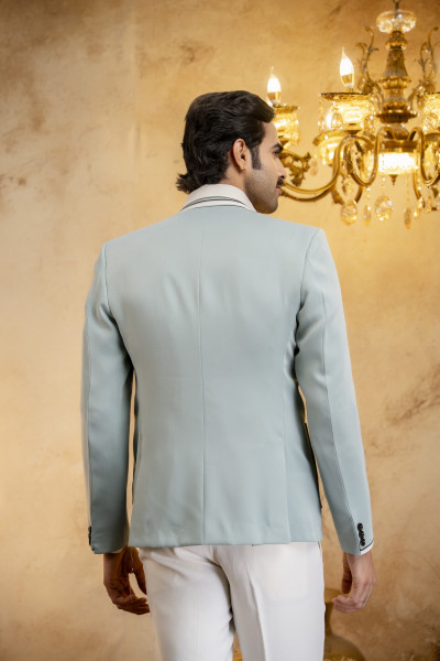 Piped Japanese Blazer In Mint