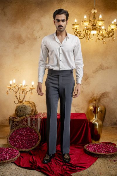 Italian Gurkha Pants In Grey