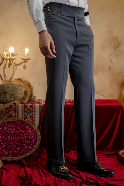 Italian Gurkha Pants In Grey