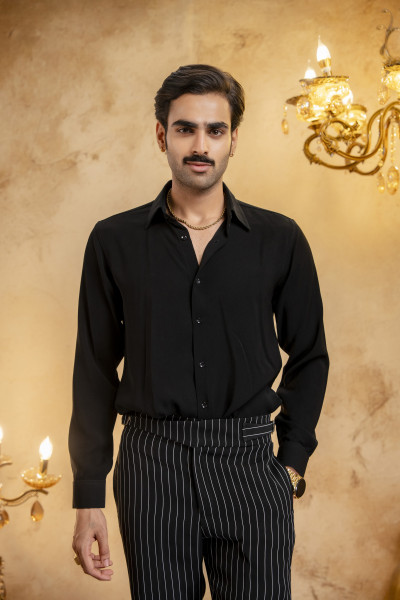 Classic Japanese Shirt In Zed Black
