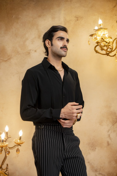 Classic Japanese Shirt In Zed Black